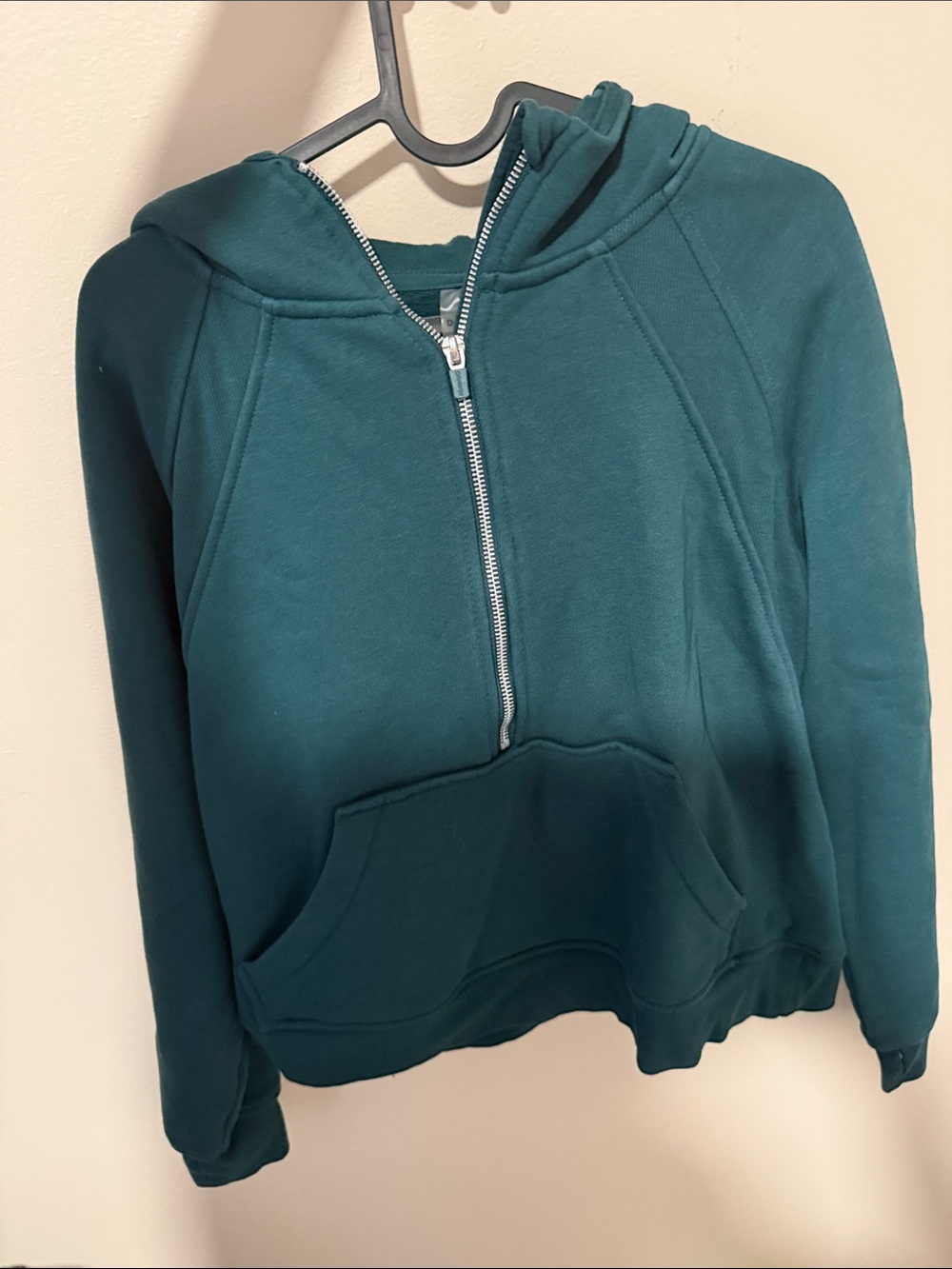 Danskin Teal Half-Zip Hoodie Sweatshirt - Women's